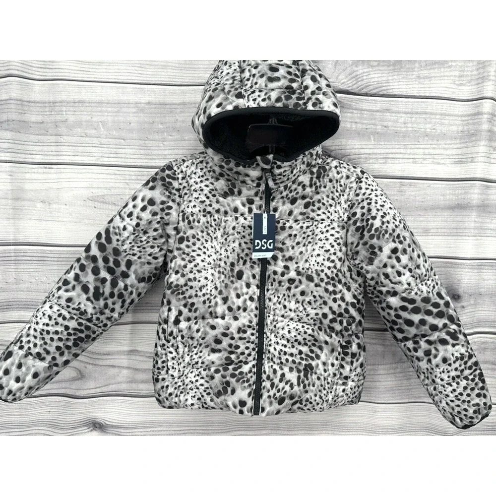 DSG DICKS SPORTING GOODS INSULATED WINTER COAT Girl Size XXS 4-5 WATERCOLOR DOTS